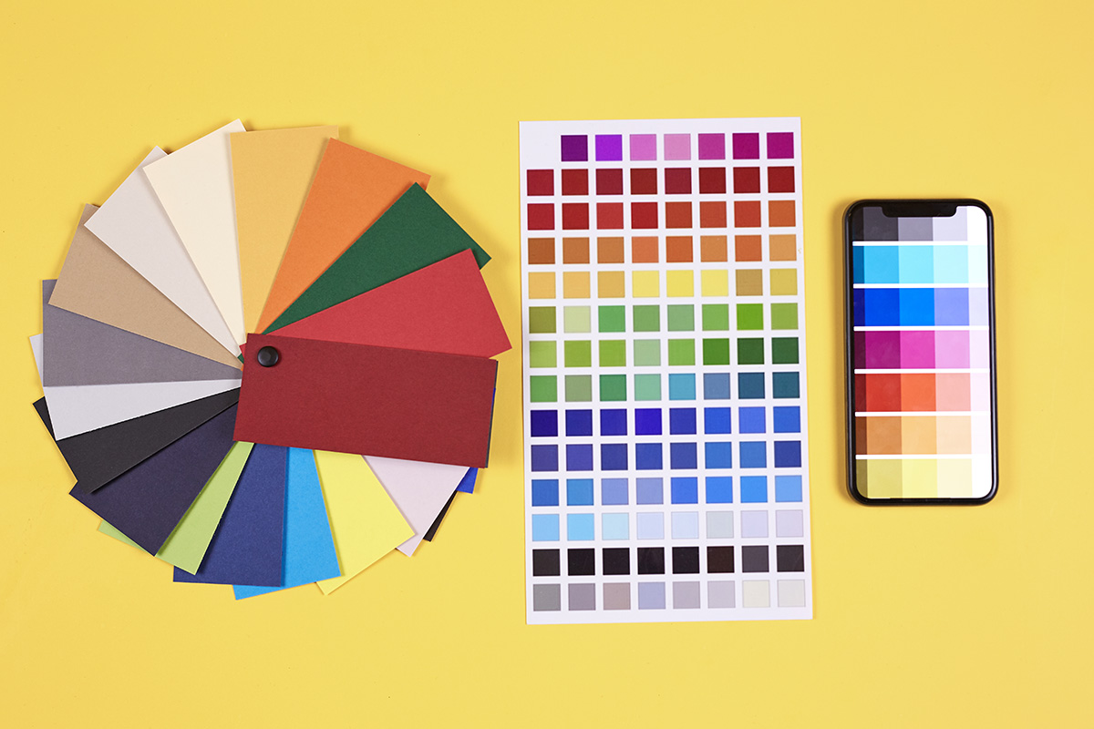 color palette as part of web design elements